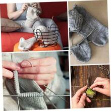 3pcs Circular Knitting Needles, Soft Flexible Straight Knitting Needles (3/3.5/4mm) Silver Circular Knitting Needle For Socks - Silver - View 5