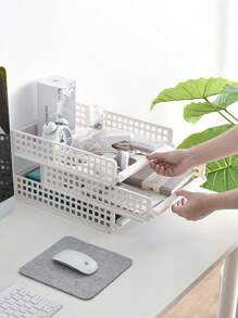 2pcs White Slouchy Clothes Storage Box & Folding Board, Suit For Closet Organization