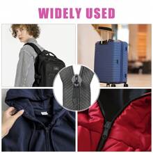 Pack Of 30 Zip Slider Replacement, Zipper Replacement, Zip Pendant, Non-Slip Zipper Tag, Removable Zip Pull Fixer Replacement Slider For Jackets, Suitcases, Backpacks Black Replacement Sliders Zip Sliders(Three Different Sizes) - Black - View 3