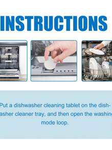 Dishwasher Cleaner To Clean Grease, Dirt, Deodorize And Protect Utensils In The Kitchen - White - View 9