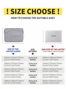 canvas artisan Túi đựng máy tính xách tay Polyester 13,3-14,2 inch Hộp đựng máy tính xách tay Tương thích với MacBook Air/Pro - Màu Xám nhạt - Xem 3