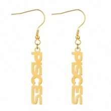 1 bộ Đúng mốt Tối giản 12 Dấu hiệu hoàng đạo Lá thư Dây chuyền - Hoa tai - Xem 10