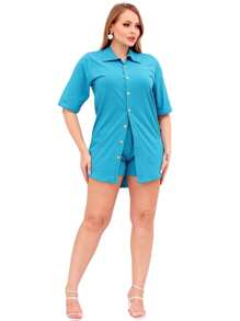 Women Dresses - Màu xanh nhạt - Xem 9