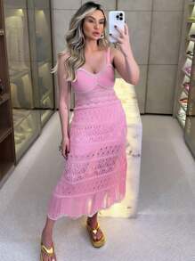 Women Dresses - Màu hồng gỉ - Xem 4