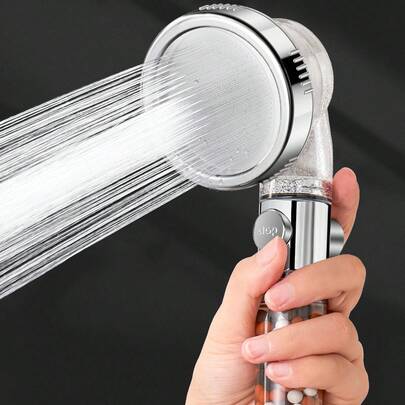 Vòi sen lọc nước cứng có chức năng dừng tự động, vòi sen áp lực cao 4 chế độ tích hợp phun mạnh để làm sạch góc, bồn tắm và thú cưng, vòi sen cầm tay làm mềm nước loại bỏ clo và florua, phụ kiện phòng tắm, dụng cụ phòng tắm