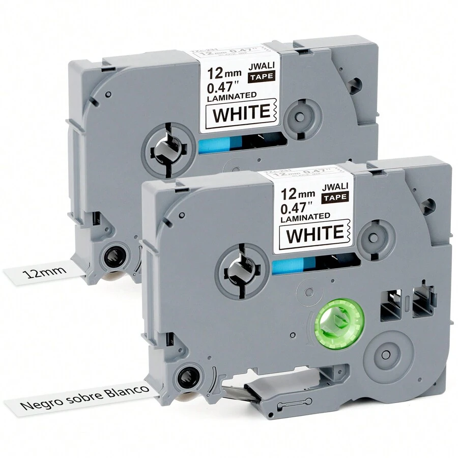 Label Tape Compatible With Brother P Touch Label Tape TZe-231 TZ-231 Standard Laminated Tape For PT-D200 PT-D210 PT-H110 PT-D600 Label Makers - 0.47" X 26.2"(12 Mm X 8 M), Black On White
