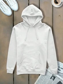 Men Hoodie & Sweatshirt Co-Ords - White - View 2