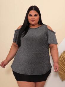 Plus Size Blouses - 銀色 - 查看 1
