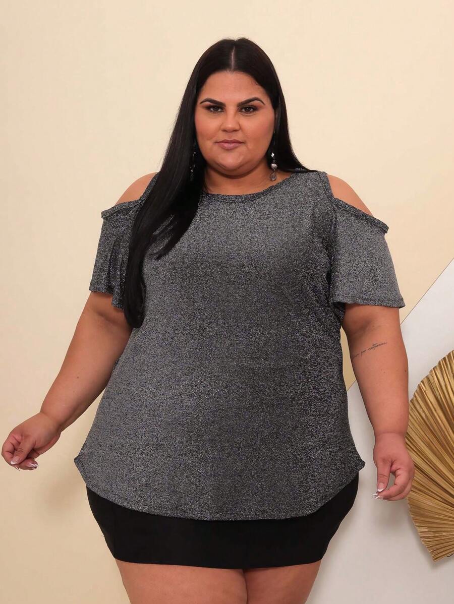 Plus Size Blouses - 銀色 - 查看 1