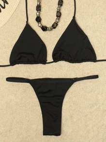 Women Bikini Sets - Black - View 4