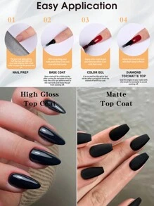 15ml Esmalte de Gel para Unhas LED/UV de Longa Duração, Secagem Rápida e Removível, Estética Y2K, Cor Neutra - Verde Menta - Visão 5