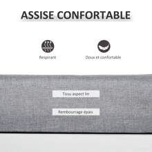 HOMCOM HOMCOM Meuble Chaussures Banc à Chaussures 2 Niveaux Rangement, Niche, tiroir, Coffre intégré avec Coussin Gris Blanc