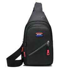 Mochilas cruzadas, bolsos para hombres, mochilas de tirantes - Negro - Ver 1