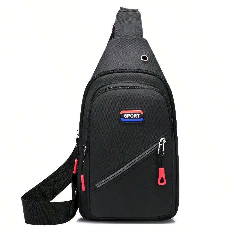 Mochilas cruzadas, bolsos para hombres, mochilas de tirantes - Negro - Ver 1