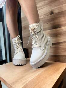 Women Fashion Boots - 香檳色 - 查看 2