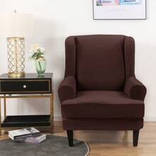 Wing Chair Covers Stretch 2Pcs/Set Wingback Armchair Chair Cover Slipcover Sofa Protector For Home Decoration - Coffee Brown - View 6