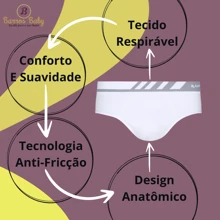 Kit 4 Men's Briefs Slip Lupo Microfiber Adult Seamless Original 691-002 - trắng - Xem 4