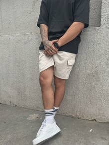 Men Shorts - 淺色水洗藍 - 查看 4