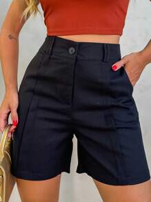 Bermuda Social Viscolinho Faixa Frontal Doubler Mode