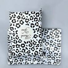 10 Piezas/set Bolsa De Sobre Con Estampado De Leopardo De Autoadhesivo Impermeable Y Espesada Para Envío Exprés Y Paquete De Envío Logístico