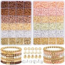 Kit De Brazaletes Con Más 2000 Piezas De Cuentas De Arcilla, Colores De Moda Rosa Melocotón Con Más De 140 Piezas De Cuentas Espaciadoras Y Redondas De Ccb, 2 Hilos Elásticos De Cristal, Conjunto De Hacer Brazaletes De Amistad Para La Fabricación De Joyas Diy, Suministros De Artesanía Y Regalo