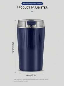 1入組100克容量電動咖啡研磨機帶適用於美國插座,藍色的現代設計,合適的適用於家庭,辦公室,野餐,戶外使用 - 黑色 - 查看 11