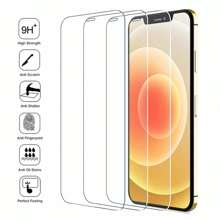 3 Confezioni di Pellicole Protettive per Schermo in Vetro Temperato HD Anti-Graffio Compatibile con iPhone 16,15,14,13,12,11, Xr, Xs, X, 7,8 Antideflagrante, Antischeggia, Antigraffio e Impermeabile