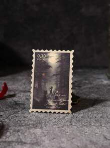 50张美式复古哥特风手绘贴纸，DIY装饰拼贴工艺品材料，节日礼物，个性化剪贴簿创意贴纸，返校季剪贴簿用品，趣味贴纸，笔记本电脑贴纸，Kindle手机贴纸 - 紅色 - 查看 7