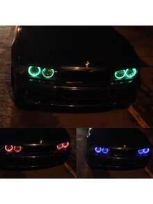 升級版2入式汽車霧燈自動霧燈天使眼標記led燈泡,適用於e39藍色、紅色、黃色、白色 - 藍色 - 查看 18