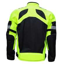 NEW Motorcycle Motorcross MX Armor Touring Sport Bike Textile Jacket Black Green - Green - View 3