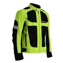 NEW Motorcycle Motorcross MX Armor Touring Sport Bike Textile Jacket Black Green - Green - View 1