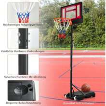 Basketball Stand, Basketball System Height Adjustable 154 To 210 Cm, Portable Basket System, Basketball Hoop With Stand - Black - View 5