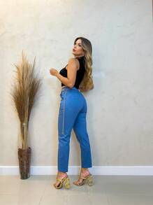Women Pants - Blue - View 2
