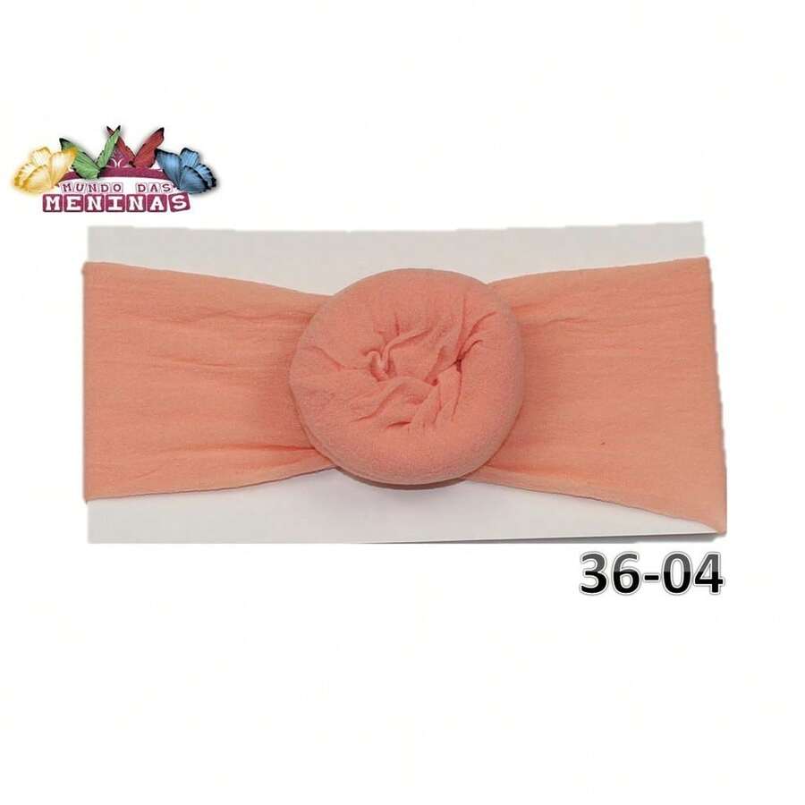 1 Faixa Cabelo C/Laço Infantil Bebê Meia De Seda Mod Zoe - Preto - Visão 1