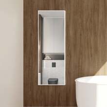 47"X14" Over The Door Full Length Mirror Wall Mounted Mirror Full Body Mirror Hanging Mirror Full Size Rectangle Mirror For Bedroom Living Room Bathroom - 白色 - 查看 2