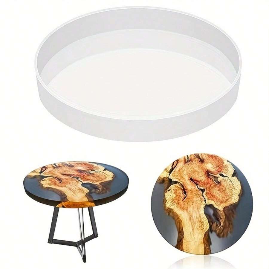 自制水晶滴胶和树脂河流桌硅胶模具，环氧硅胶模具 - 白色 - 查看 1