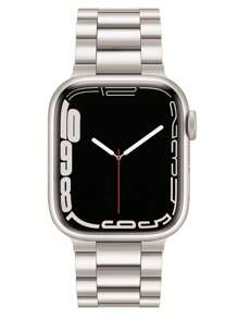 1 Dây đeo đồng hồ kim loại Starlight ba hạt dành cho nam và nữ, tương thích với Apple Watch Series 11/10/9/8/SE/7/6/5/4/3/2/1/Ultra 3/2/1, tương thích với S10/S11, Phụ kiện dây đeo đồng hồ thời trang có thể điều chỉnh cho 46mm 49mm 40mm 44mm 45mm 41mm 42mm 38mm, Dây đeo đồng hồ thông minh có thể đảo ngược với khóa nâng cao, Dây đeo cổ tay thay thế bằng thép không gỉ bền, Vòng đeo tay cao cấp cho văn phòng/tiệc tùng/đeo hàng ngày, Quà tặng ngày lễ cho anh ấy/cô ấy (Giáng sinh/Sinh nhật/Kỷ niệm), Tương thích với Apple Watch, Dây đeo đồng hồ cho đồng hồ thông minh, Phụ kiện dây đeo cổ tay cao cấp cho tập luyện thể thao hoạt động ngoài trời - Màu be - Xem 4