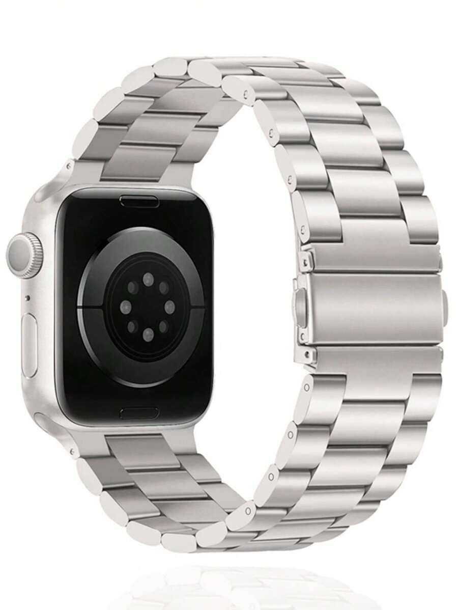 1 Dây đeo đồng hồ kim loại Starlight ba hạt dành cho nam và nữ, tương thích với Apple Watch Series 11/10/9/8/SE/7/6/5/4/3/2/1/Ultra 3/2/1, tương thích với S10/S11, Phụ kiện dây đeo đồng hồ thời trang có thể điều chỉnh cho 46mm 49mm 40mm 44mm 45mm 41mm 42mm 38mm, Dây đeo đồng hồ thông minh có thể đảo ngược với khóa nâng cao, Dây đeo cổ tay thay thế bằng thép không gỉ bền, Vòng đeo tay cao cấp cho văn phòng/tiệc tùng/đeo hàng ngày, Quà tặng ngày lễ cho anh ấy/cô ấy (Giáng sinh/Sinh nhật/Kỷ niệm), Tương thích với Apple Watch, Dây đeo đồng hồ cho đồng hồ thông minh, Phụ kiện dây đeo cổ tay cao cấp cho tập luyện thể thao hoạt động ngoài trời