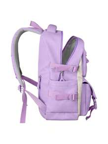 IFORU Juego 2 mochilas Mochilas Fashion para Mujer Conjunto de bolsa Mochila con 2 piezas Mochila multifuncional diferentes tamaños, iforu Estilo Coreano Juvenil Fashion Mujer Estudiante universitaria Mochila, Con Cierre Mochila Antirrobo, mochila para laptop mochila impermeable - Morado - Ver 9