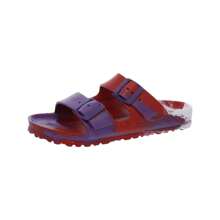 Birkenstock Arizona EVA Womens Tie-Dye Buckle Slide Sandals - Multicolor Bright Violet - View 1