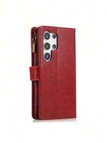 1 Miếng Flip Loại vỏ Ví Với Thẻ Máy đánh bạc Và Dây đeo tay Đối với Chống giọt bắn Sự bảo vệ , Tương thích với Thiên hà - Đỏ - Xem 6