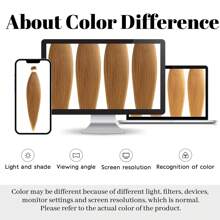 1包32英寸預先拉伸的褐色鉤編髮,長鉤編頭髮,用於發帶假髮,具有yaki貼紋和ez鉤編合成髮延長,鉤編發髻（27#） - 駝色 - 查看 7