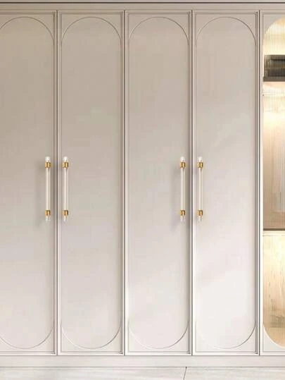 1pc Acrylic Simple Cabinet Door Handle For Wardrobe, Bathroom Cabinet, Drawer, Shoe Cabinet