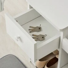 HOMCOM HOMCOM Meuble Chaussures Banc à Chaussures 2 Niveaux Rangement, Niche, tiroir, Coffre intégré avec Coussin Gris Blanc