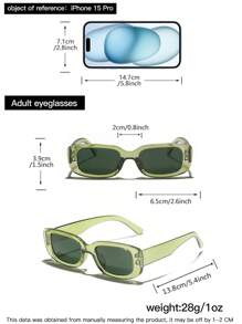 1 pieza Gafas de sol cuadradas de estilo Halloween para hombre, accesorios de moda de gafas de sol para la calle, accesorios de playa, gafas de sol para verano, vacaciones, exteriores y viajes