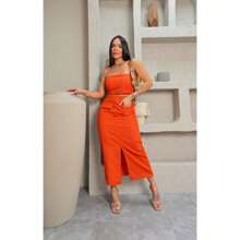Women Two-Piece Outfits - Orange - View 1
