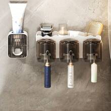 Gắn trên tường Giá đỡ bàn chải đánh răng Với Máy định lượng Kem đánh răng , Phòng tắm Hộp đựng Cái giá Khoan , Bàn chải đánh răng điện Tương thích , Thích hợp Đối với Bàn chải đánh răng , Lược , Dao cạo , Chải , Mặt Rửa , Sữa tắm , Nước hoa , Mỹ phẩm , Bàn chải đánh răng điện - trắng - Xem 1