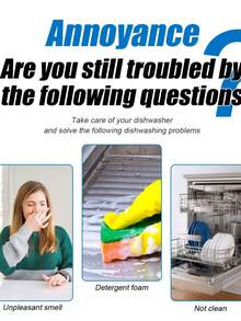 Dishwasher Cleaner To Clean Grease, Dirt, Deodorize And Protect Utensils In The Kitchen - White - View 7