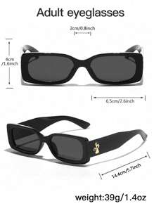 1pc Classic Square Sunglasses For Men, Halloween Casual Sunglasses Sun Glasses Christmas Beach Accessories Sun Glasses Sunglasses Shades For Summer Beach Vacation,Outdoor,Travel