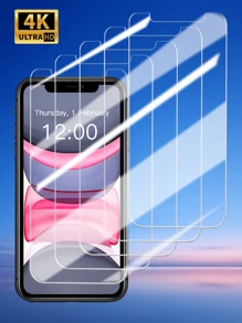5pcs High Definition Tempered Glass Screen Protector, 1:1 HD Display Reproduction, Scratch-Resistant, Shatter-Proof, Durable, Compatible With Apple IPhone X/XR/11/12/13/14/15/16/16 Plus/16 Pro/16 Pro Max Series